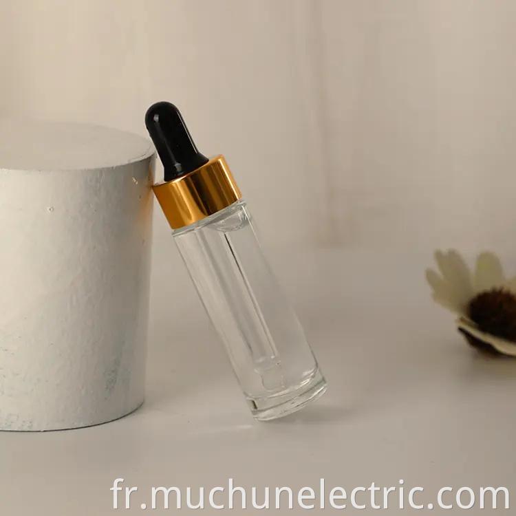 Glass Serum Oil Gold Dropper Bottle